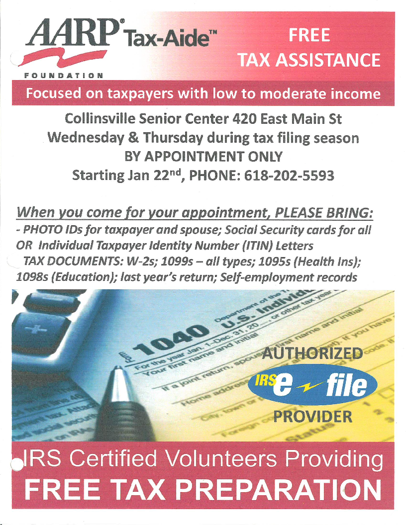 AARP Free Tax Assistance Flyer