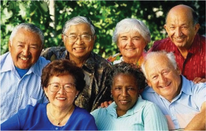 Group picture of four men and three women