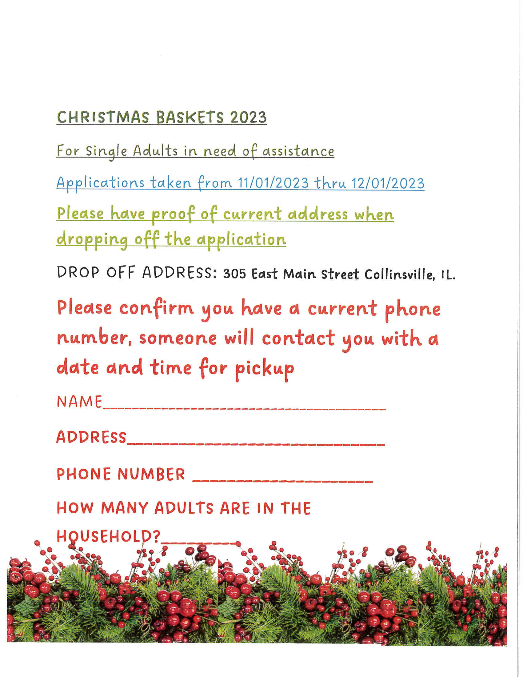 Christmas Basket Flyer Flyer