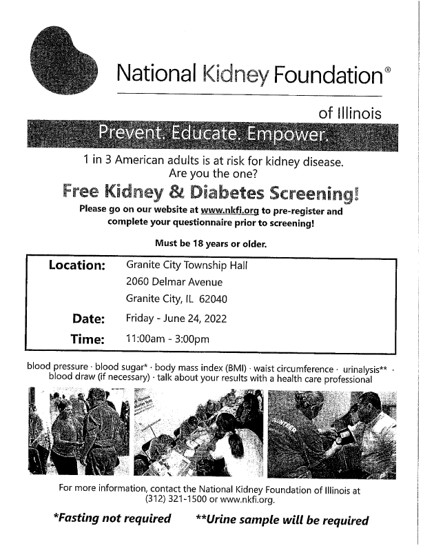 National Kidney Foundation Flyer